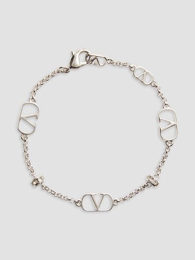 Valentino Garavani Women's VLogo Signature Metal and Crystal Bracelet