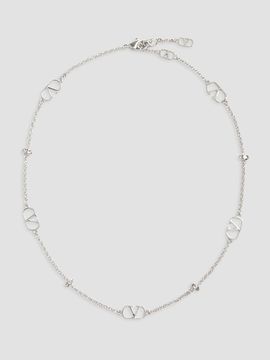 Valentino Garavani Women's VLogo Signature Metal and Crystal Necklace