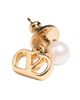 Valentino Women's VLogo Signature Metal and Pearl Earrings - 3