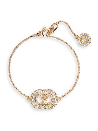 Valentino Garavani Women's VLogo Signature Metal and Swarovski Crystal Bracelet