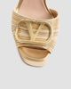 Valentino Garavani Women's VLogo Signature Metallic Platform 115MM Sandals - 5