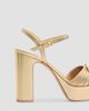 Valentino Garavani Women's VLogo Signature Metallic Platform 115MM Sandals - 6