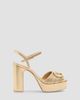 Valentino Garavani Women's VLogo Signature Metallic Platform 115MM Sandals - 7