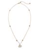 Valentino Garavani Women's VLogo Signature Necklace in Metal, Pearl and Swarovski Crystals - 1