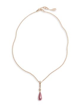 Valentino Garavani Women's VLogo Signature Necklace in Metal, Swarovski Crystals and Glass Drops