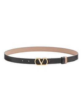 Valentino Garavani Women's VLogo Signature Reversible Shiny Calfskin Belt