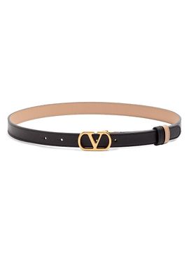 Valentino Garavani Women's VLogo Signature Reversible Shiny Calfskin Belt 20MM