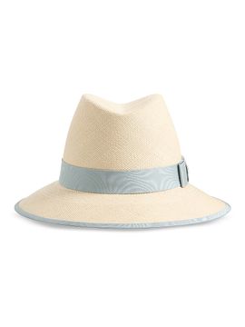 Valentino Garavani Women's VLogo Signature Straw Hat with Moiré Ribbon