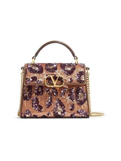 Valentino Garavani Women's VSling Mini Embroidered Animalier Top Handle Bag