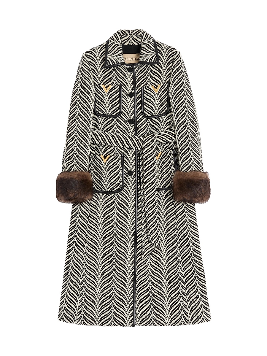 Valentino Garavani - Women's Wool Cloth Coat with Fauve Eclat