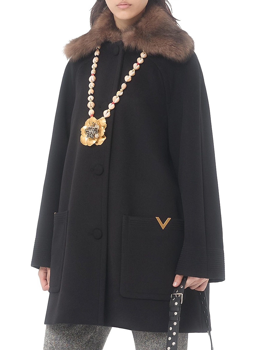 Valentino Garavani - Women's Wool Drape Coat