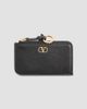 Valentino Garavani Women's Zip-Around Charm Card Holder in Grainy Calfskin - 7