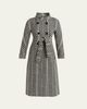 Valentino Garavani Zigzag Double-Breasted Belted Long Coat - 1