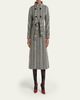 Valentino Garavani Zigzag Double-Breasted Belted Long Coat - 2