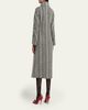 Valentino Garavani Zigzag Double-Breasted Belted Long Coat - 3