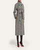 Valentino Garavani Zigzag Double-Breasted Belted Long Coat - 4