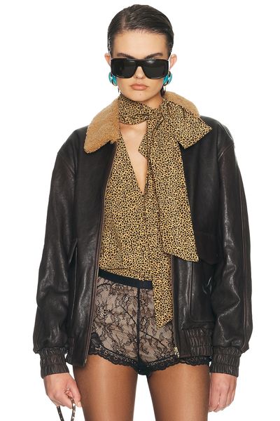 Valentino Valentino Aged Effect Leather Jacket