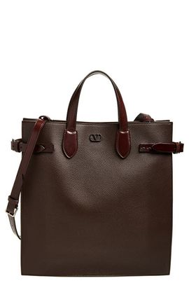 Valentino Valentino Antibes North/South Grained Leather Tote