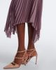 Valentino Valentino Asymmetric plissé georgette midi skirt - 4