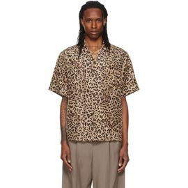 Valentino Valentino Beige & Black Habotai Silk Bowling Shirt