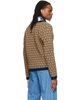 Valentino Valentino Beige & Navy Jacquard Logo Wool Cardigan - 3
