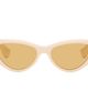 Valentino Valentino Beige Cat-Eye Acetate Sunglasses - 1