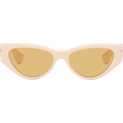 Valentino Valentino Beige Cat-Eye Acetate Sunglasses