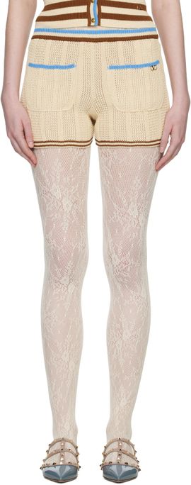 Valentino Valentino Beige Cotton Shorts