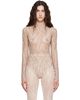 Valentino Valentino Beige Floral Lace Bodysuit - 1