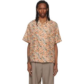 Valentino Valentino Beige Floral Silk Bowling Shirt