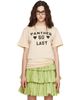 Valentino Valentino Beige Printed Cotton Jersey 'Panther Lady' T-shirt - 1