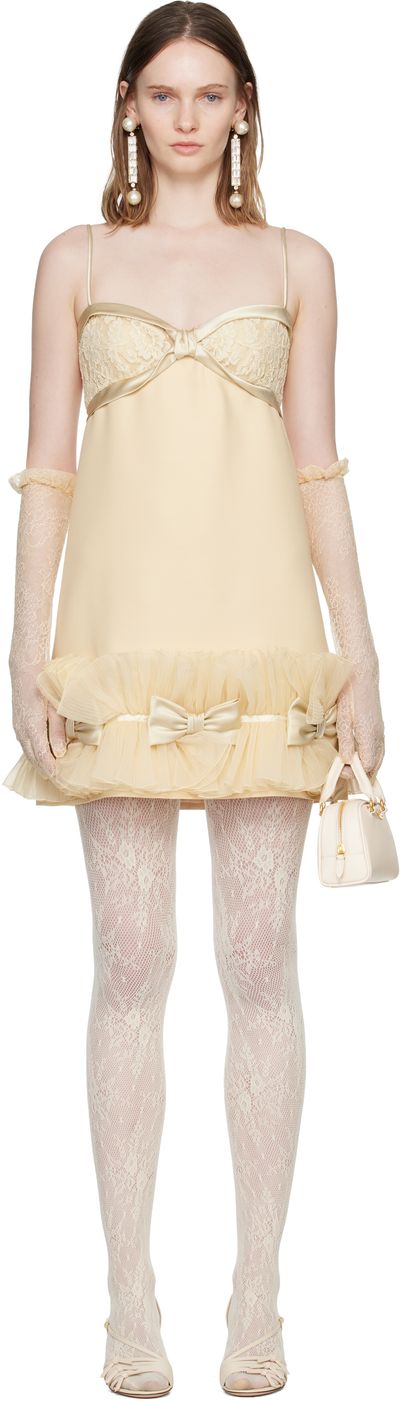 Valentino Valentino Beige Silk Minidress