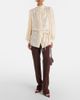 Valentino Valentino Belted silk jacquard shirt - 7