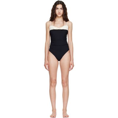 Valentino Valentino Black & White Bow Swimsuit