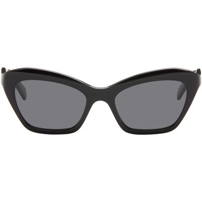 Valentino Valentino Black Cat-Eye Acetate Sunglasses