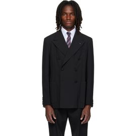 Valentino Valentino Black Double-Breasted Wool Blazer