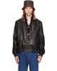 Valentino Valentino Black High Neck Leather Jacket - 1