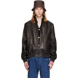 Valentino Valentino Black High Neck Leather Jacket
