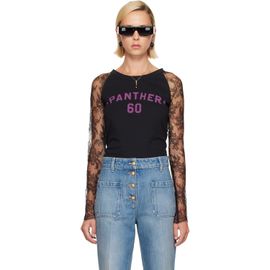 Valentino Valentino Black Lace 'Panther 60' T-shirt