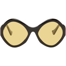 Valentino Valentino Black Round Acetate Sunglasses