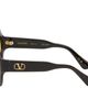 Valentino Valentino Black Round Acetate Sunglasses - 3