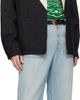 Valentino Valentino Black VLogo Signature Diagonal Wool Jacket - 4