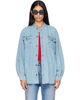 Valentino Valentino Blue Cotton Chambray Shirt - 1