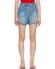 Valentino Valentino Blue Patch Pocket Denim Shorts - 1
