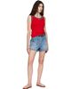 Valentino Valentino Blue Patch Pocket Denim Shorts - 4