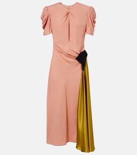 Valentino Valentino Bow-detail draped midi dress