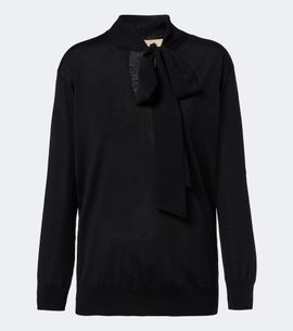 Valentino Valentino Bow-detail wool sweater