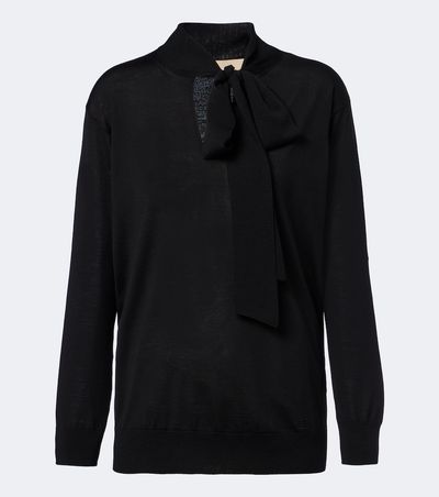 Valentino Valentino Bow-detail wool sweater