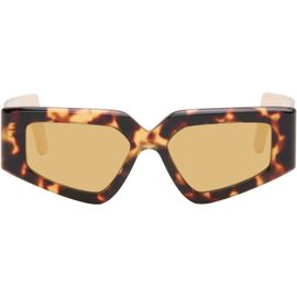 Valentino Valentino Brown & Beige Ultra Vintage V Logo Sunglasses