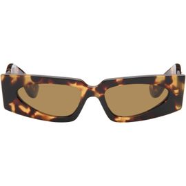 Valentino Valentino Brown Rectangular Acetate Sunglasses